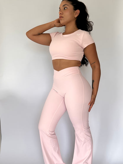 CROP TOP SUAVE MANGA CORTA